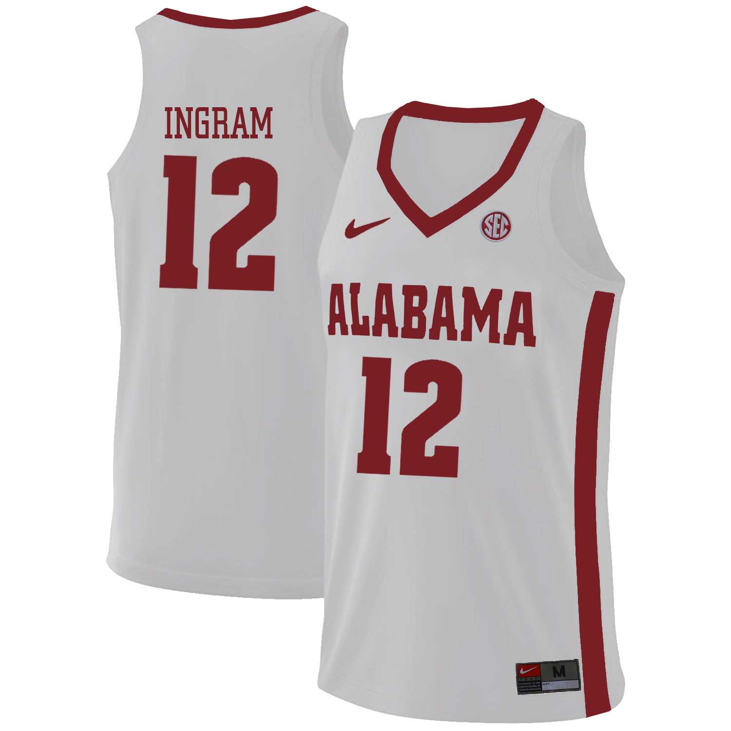 Alabama Crimson Tide #12 Dazon Ingram White College Basketball Jersey Dzhi,We sell and wholesale Alabama Crimson Tide #12 Dazon Ingram White College Basketball Jersey Dzhi on line form chian!